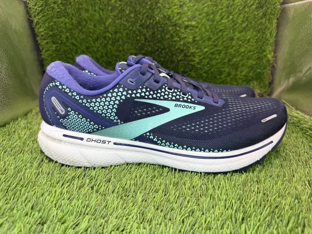 Brooks Ghost 14 1203561D446 Athletic Sneaker Women's 13D Blue Mesh Gym Running